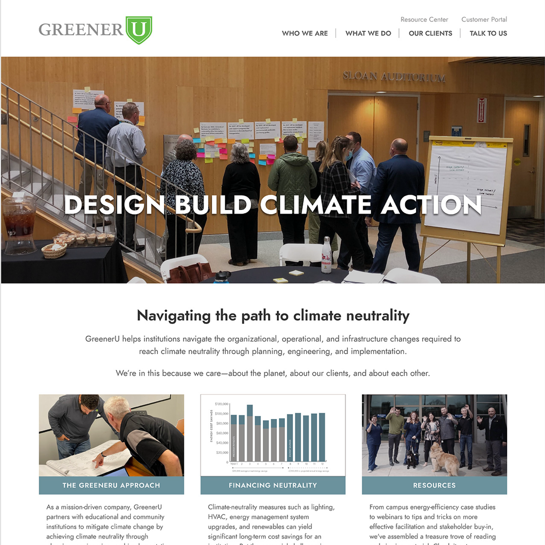 GreenerU - Home Page